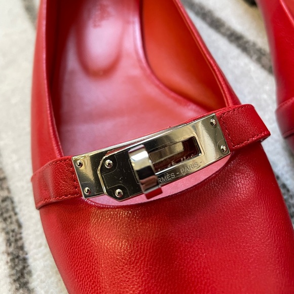 BNIB Hermes Kelly lock Ballet flats sz 37.5 - Picture 5 of 16